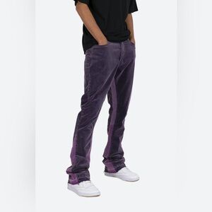 MNML Corduroy Flare Pants B428 Purple